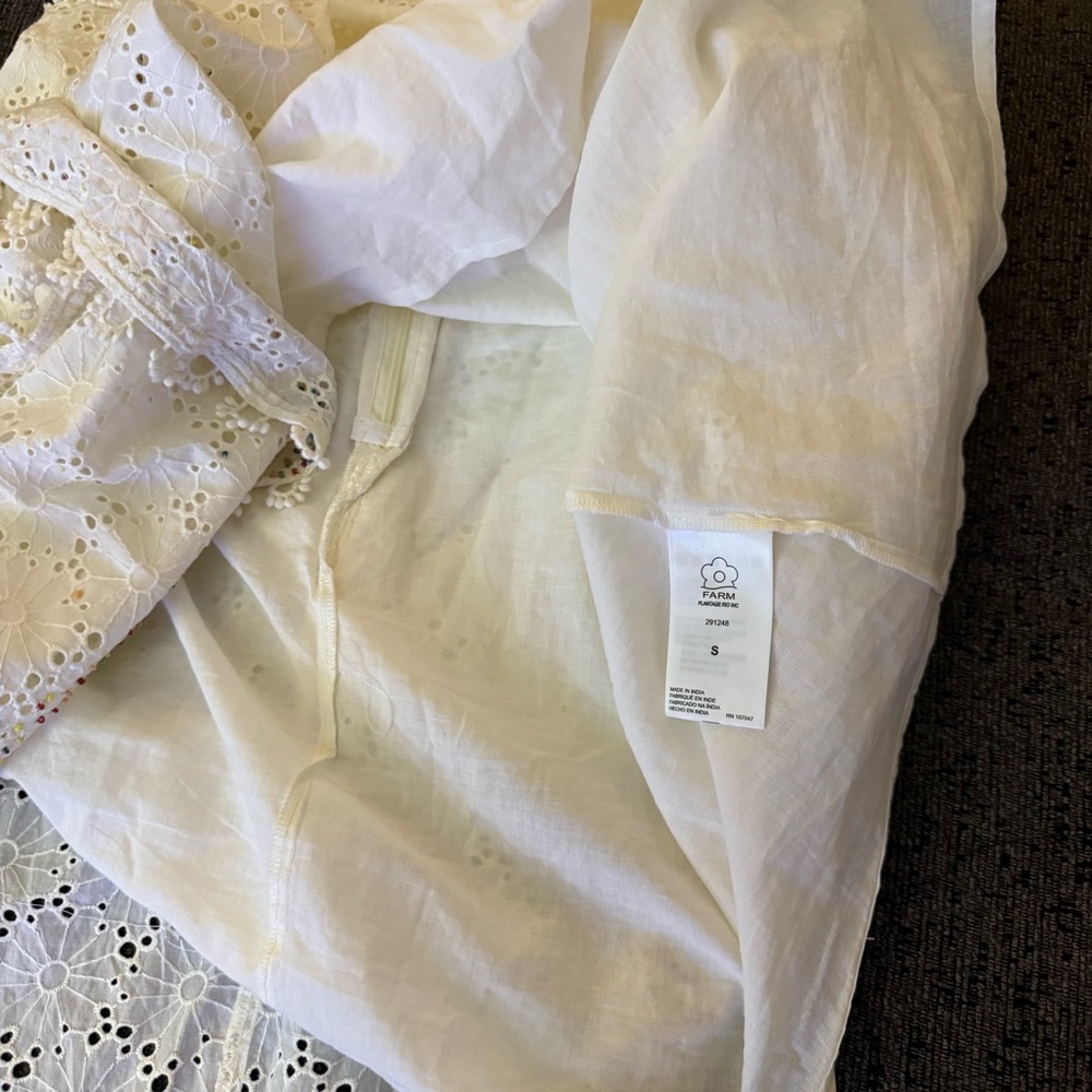 Farm Rio Eyelet Patch Beaded Mini Dress Size Small Retail $375
Amazing Condition - Picture 14 of 16